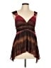 Moda International 100% Polyester Brown Sleeveless Blouse Size L - photo 1