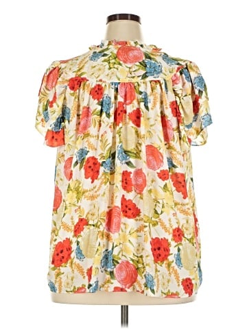 Rose + Olive Short Sleeve Blouse (view 2)