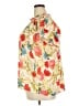 Rose + Olive 100% Polyester Floral Ivory Short Sleeve Blouse Size 2X - photo 5