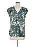 Daniel Rainn Floral Paisley Tropical Teal Short Sleeve Blouse Size M - photo 1