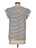 Gap 100% Polyester Stripes Ivory Short Sleeve Top Size XS - photo 2