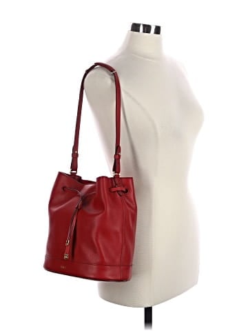 Lauren by Ralph Lauren Leather Bucket Bag (view 2)