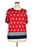 Talbots Stars Red Short Sleeve Top Size 2X - photo 1