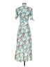 Intermix Floral Blue Casual Dress Size 2 - photo 2