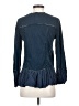 Sundance 100% Cotton Blue Long Sleeve Blouse Size S - photo 2