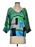 Madison Marcus 100% Silk Green 3/4 Sleeve Silk Top Size S - photo 1