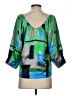 Madison Marcus 100% Silk Green 3/4 Sleeve Silk Top Size S - photo 2