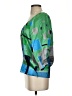 Madison Marcus 100% Silk Green 3/4 Sleeve Silk Top Size S - photo 5