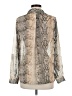 Maven West Animal Print Silver Long Sleeve Blouse Size M - photo 2