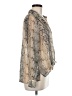 Maven West Animal Print Silver Long Sleeve Blouse Size M - photo 4