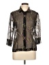 Nicole Miller Collection Floral Black 3/4 Sleeve Blouse Size 10 - photo 1