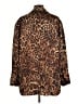 Zara 100% Polyester Animal Print Brown Coat Size L - photo 2