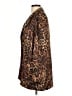 Zara 100% Polyester Animal Print Brown Coat Size L - photo 5
