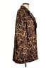 Zara 100% Polyester Animal Print Brown Coat Size L - photo 4