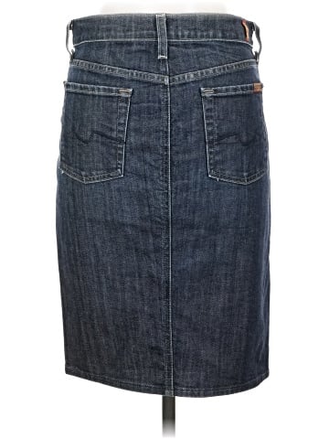 7 For All Mankind Denim Skirt (view 2)