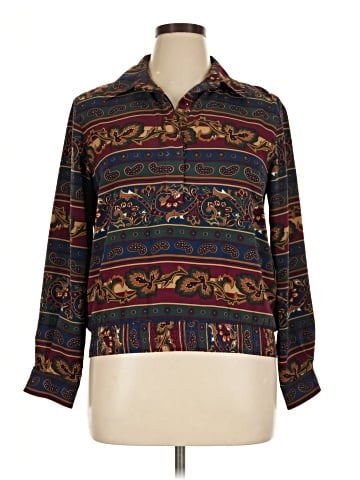 Alfred Dunner Long Sleeve Button-Down Shirt (view 1)