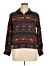 Alfred Dunner Paisley Brown Long Sleeve Button-Down Shirt Size 14 Petite - photo 1