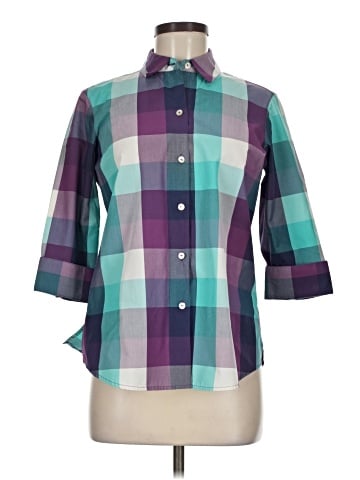 Foxcroft 3/4 Sleeve Button-Down Shirt (view 1)