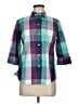 Foxcroft Color Block Purple 3/4 Sleeve Button-Down Shirt Size 6 - photo 1