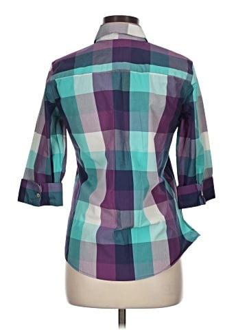 Foxcroft 3/4 Sleeve Button-Down Shirt (view 2)