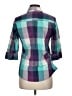 Foxcroft Color Block Purple 3/4 Sleeve Button-Down Shirt Size 6 - photo 2