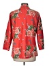 MULTIPLES Floral Red Blazer Size L - photo 2