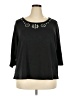 Quacker Factory Black 3/4 Sleeve Top Size 2X - photo 1