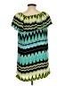 Olivaceous Graphic Green Casual Dress Size L - photo 2