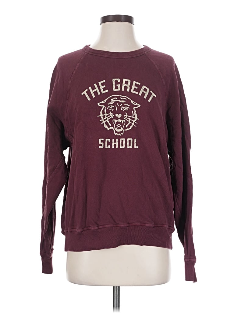 Pre-owned The Great Sweatshirt In Burgundy