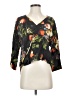 The Odells 100% Rayon Floral Black 3/4 Sleeve Blouse Size XS - photo 1
