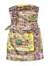 MNG Print Yellow Purple Cocktail Dress Size XXS - photo 1