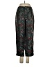 Silk Box Print Black Casual Pants Size 4 - photo 1