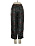 Silk Box Print Black Casual Pants Size 4 - photo 2