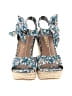 Allegra K Floral Blue Wedges Size 6 - photo 2