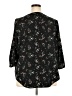 Cj Banks 100% Polyester Floral Black 3/4 Sleeve Blouse Size 2X - photo 2