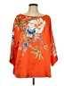 Soft Surroundings Orange 3/4 Sleeve Blouse Size L - photo 1