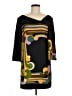 Tibi 100% Silk Graphic Black Casual Dress Size 6 - photo 1