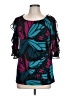 Bold Elements Teal 3/4 Sleeve Blouse Size L - photo 1