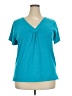 Lane Bryant Teal Blue Short Sleeve Top Size 18 - photo 1