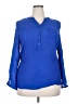 DressBarn Blue Long Sleeve Blouse Size 2X - photo 1