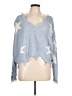 Polly & Esther 100% Acrylic Stars Blue Pullover Sweater Size L - photo 1