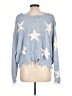 Polly & Esther 100% Acrylic Stars Blue Pullover Sweater Size L - photo 2