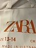 Zara 100% Polyester Solid Ivory Jacket Size 13 - 14 - photo 3