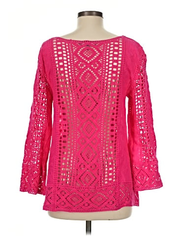 Blue Tassel 3/4 Sleeve Blouse (view 2)