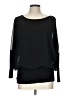 Joseph A. 100% Polyester Black Long Sleeve Blouse Size L - photo 1