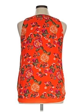 Rose + Olive Sleeveless Blouse (view 2)