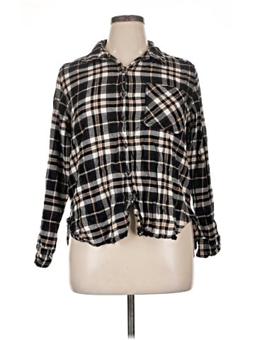 Time and Tru Long Sleeve Button-Down Shirt (view 1)