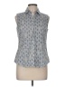 Charter Club Gray Sleeveless Button-Down Shirt Size 8 - photo 1