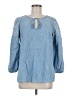 Old Navy 100% Cotton Blue 3/4 Sleeve Blouse Size M - photo 1