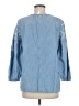 Old Navy 100% Cotton Blue 3/4 Sleeve Blouse Size M - photo 2